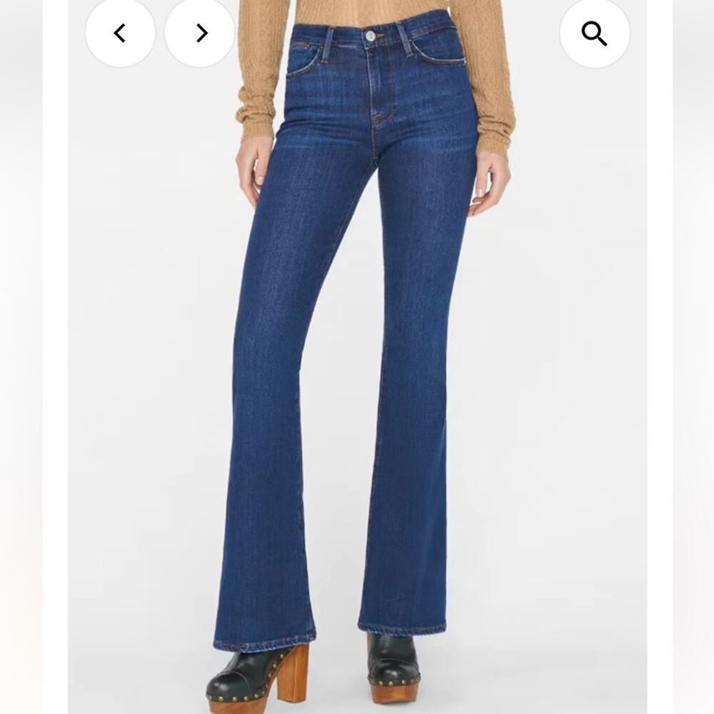 High-Rise Dark Blue Flare Women's Jeans